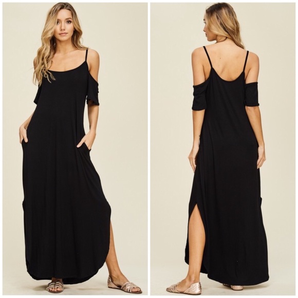 {LAST1} ‘Arya’ Open Shoulder Maxi Dress - Picture 2 of 4